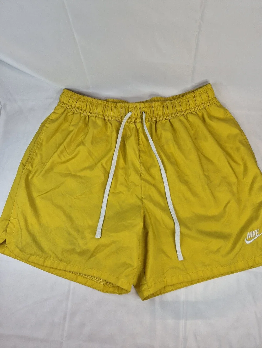 Nike Swim Volley Shorts Men's XL Yellow Mesh Lined Beach Trunks